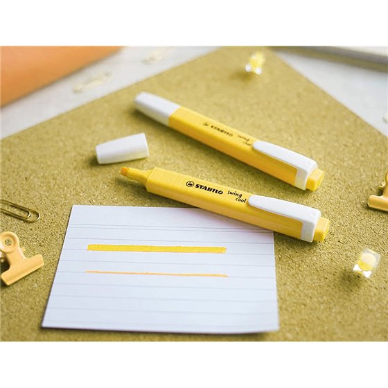 Rotulador Stabilo Fluorescente Swing Cool Pastel Amarillo Cremoso