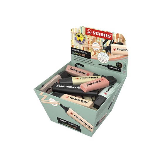 Rotulador Stabilo Boss Pastel Fluorescente 70 Nature Colors Expositor Cesta De 30 Unidades Colores Surtidos