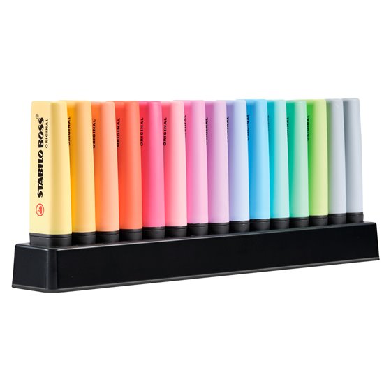 Rotulador Stabilo Boss Fluorescente 70 Pastel Deskset Estuche De 15 Unidades Colores Surtidos