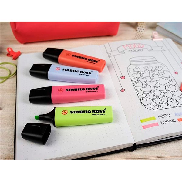 Rotulador Stabilo Boss Fluorescente 70 Pastel Estuche De 4 Unidades Colores Nuevos 2021 Surtidos