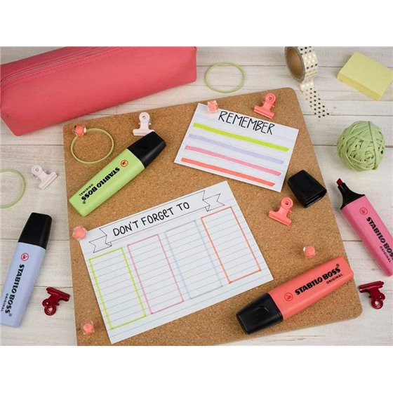 Rotulador Stabilo Boss Fluorescente 70 Pastel Estuche De 4 Unidades Colores Nuevos 2021 Surtidos