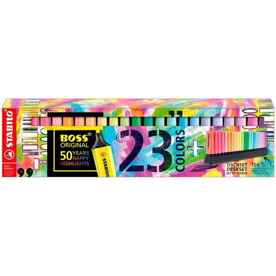 Rotulador Stabilo Boss Fluorescente 70 Deskset Estuche De 23 Unidades Colores Surtidos