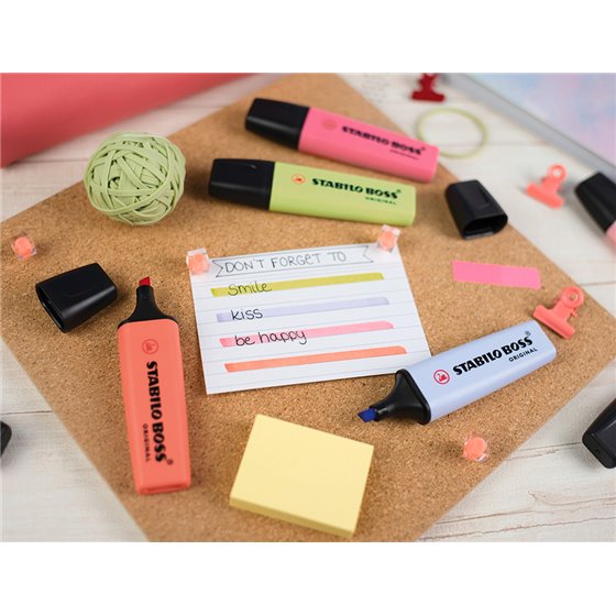 Rotulador Stabilo Boss Fluorescente 70 Pastel Estuche De 8 Unidades Colores Surtidos