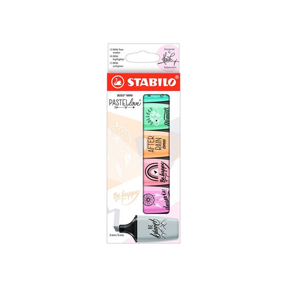 Rotulador Stabilo Boss Mini Pastel Love Estuche De 6 Unidades Colores Surtidos