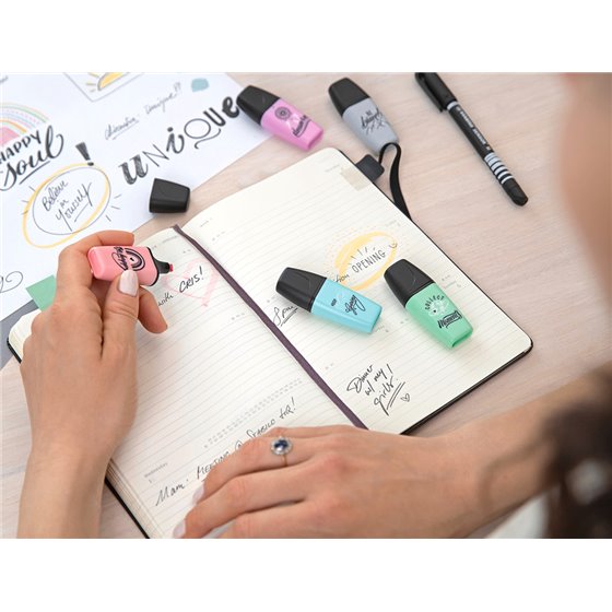 Rotulador Stabilo Boss Mini Pastel Love Estuche De 3 Unidades Fucsia Helado/Naranja Palido/Gris