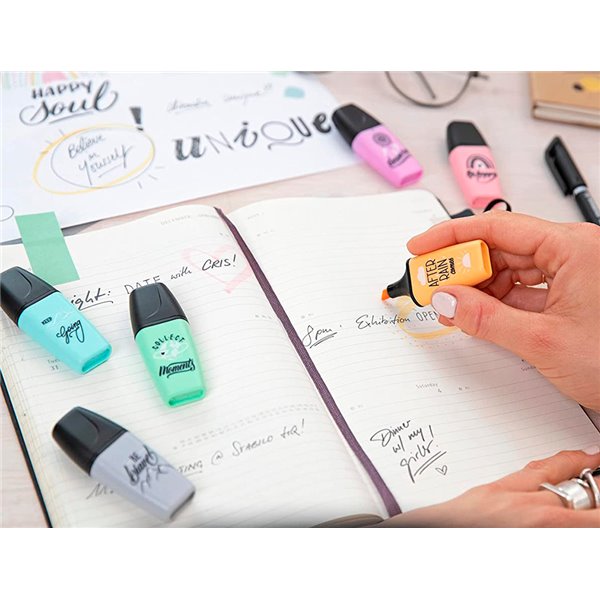 Rotulador Stabilo Boss Mini Pastel Love Estuche De 5 Unidades Colores Surtidos