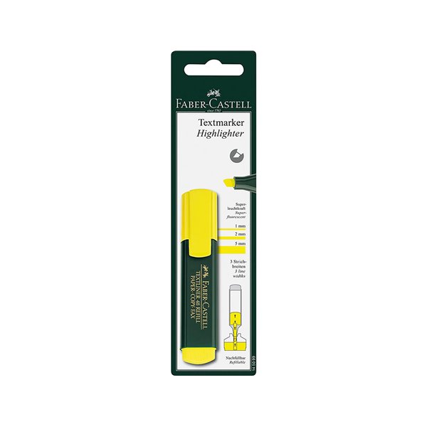 Rotulador Faber Castell Fluorescente Textliner 48-07 Amarillo Blister De 1 Unidad