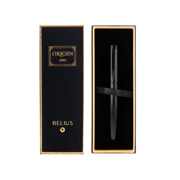 Roller Belius Origen 1995 Aluminio Textura Cepillada Color Negro Tinta Negra Caja De Diseño