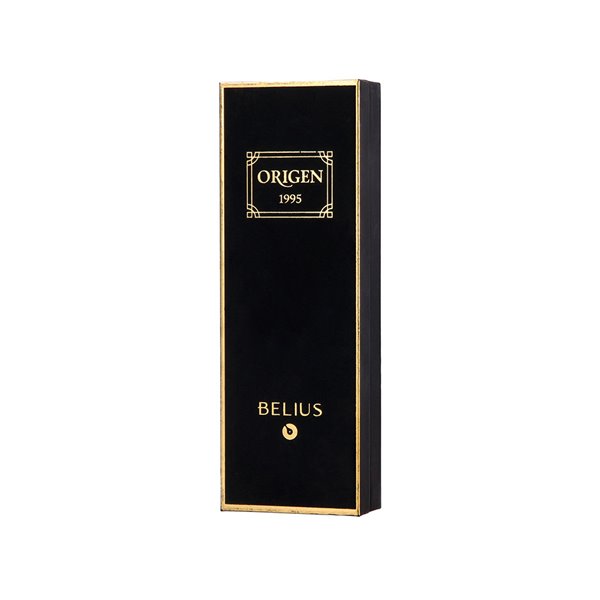 Boligrafo Belius Origen 1995 Aluminio Textura Cepillada Color Negro Tinta Azul Caja De Diseño