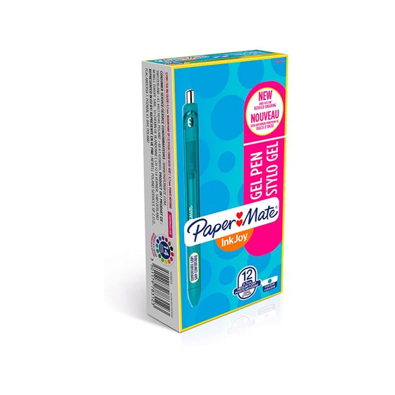 Boligrafo Paper Mate Inkjoy Retractil Gel Pen Trazo 0,7 Mm Verde Azulado