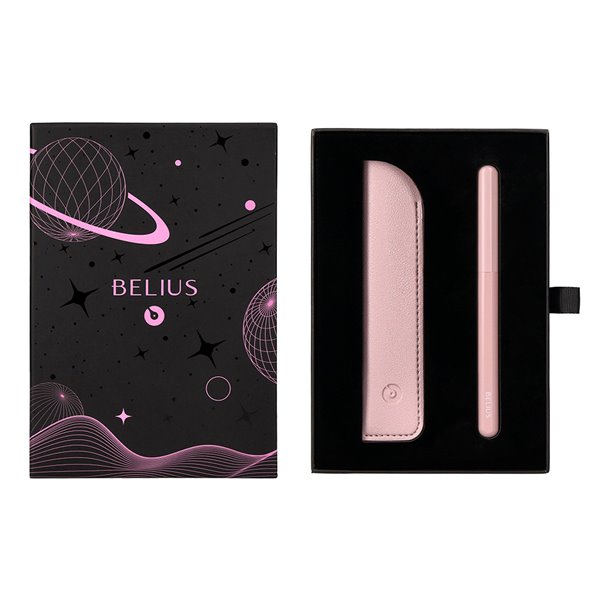 Pluma Y Funda De Similpiel Belius Space B Color Minimalista Rosa Tinta Azul Caja De Diseño