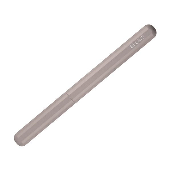 Pluma Y Funda De Similpiel Belius Space B Color Minimalista Gris Tinta Azul Caja De Diseño