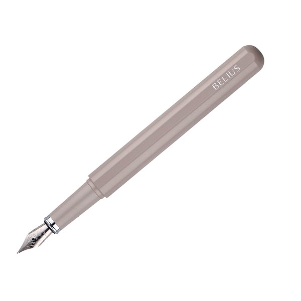 Pluma Y Funda De Similpiel Belius Space B Color Minimalista Gris Tinta Azul Caja De Diseño
