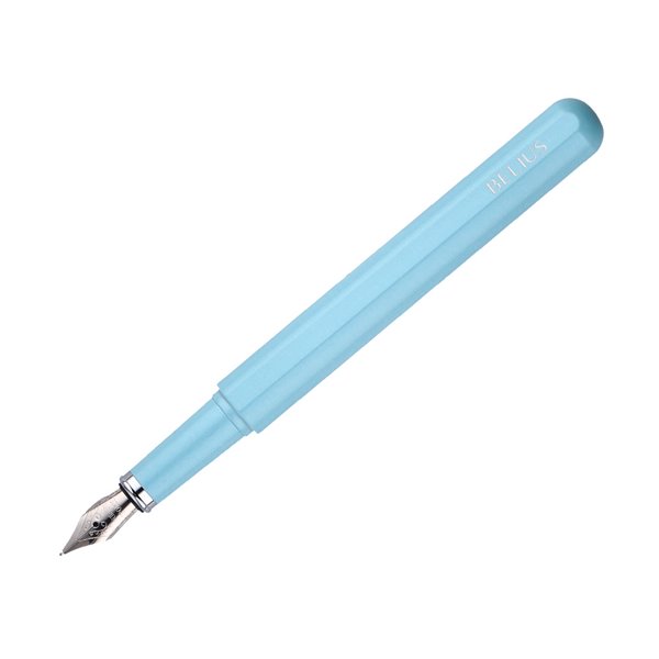 Pluma Y Funda De Similpiel Belius Space B Color Minimalista Azul Tinta Azul Caja De Diseño