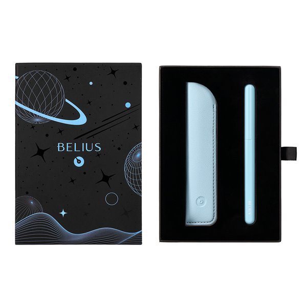 Pluma Y Funda De Similpiel Belius Space B Color Minimalista Azul Tinta Azul Caja De Diseño