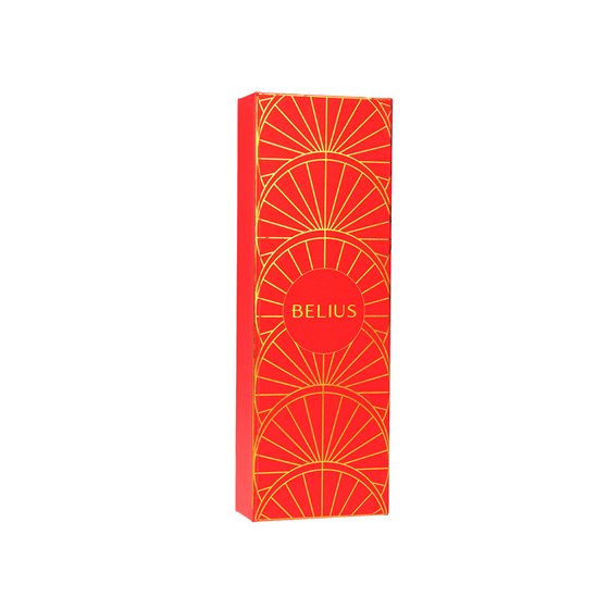 Pluma Belius Soiree Aluminio Color Art Deco Granate Y Dorado Tinta Azul Caja De Diseño