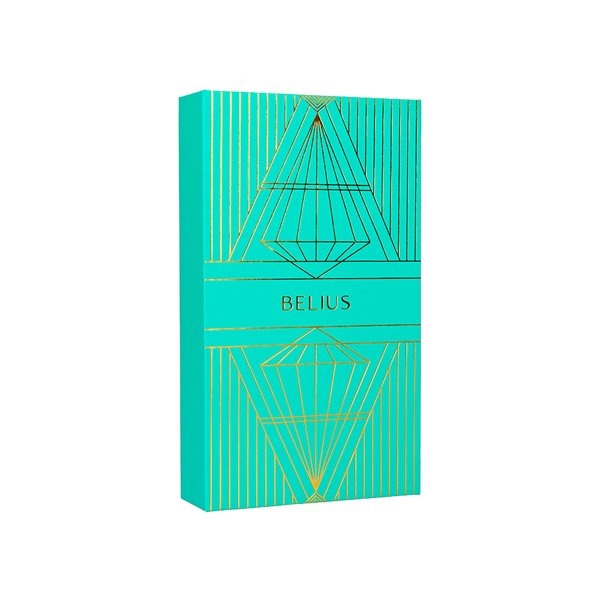 Pluma Y Estuche Belius Soiree Color Art Deco Turquesa Dorado Tinta Azul Caja De Diseño