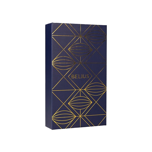 Pluma Y Estuche Belius Soiree Color Art Deco Azul Marino Y Dorado Tinta Azul Caja De Diseño