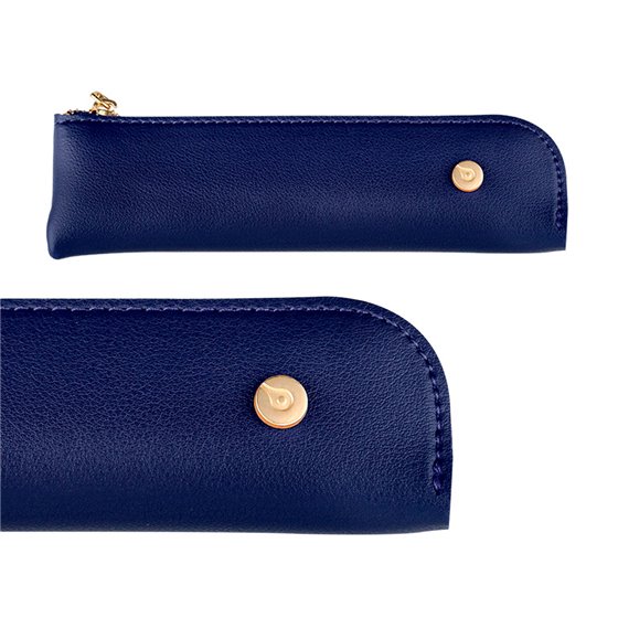 Pluma Y Estuche Belius Soiree Color Art Deco Azul Marino Y Dorado Tinta Azul Caja De Diseño