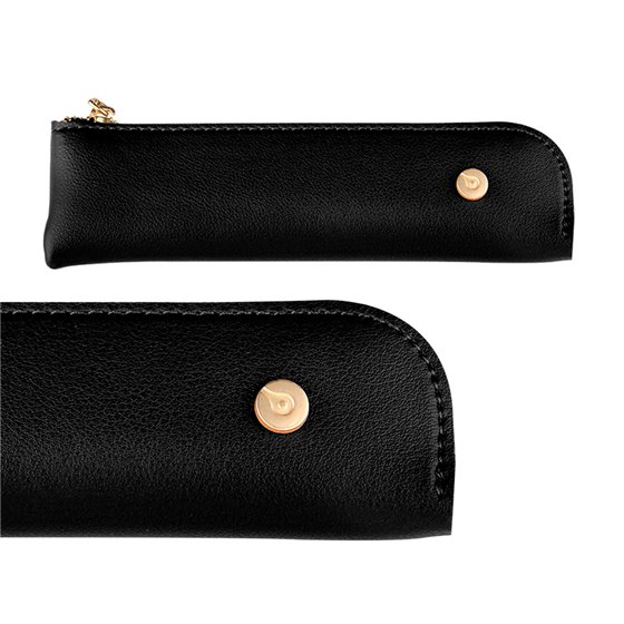 Pluma Y Estuche Belius Soiree Color Art Deco Negro Y Dorado Tinta Azul Caja De Diseño