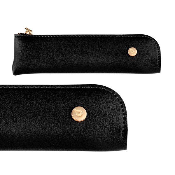 Pluma Y Estuche Belius Soiree Color Art Deco Negro Y Dorado Tinta Azul Caja De Diseño