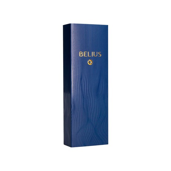 Pluma Belius Neptuno Aluminio Textura Wavy Color Azul Marino Tinta Azul Caja De Diseño