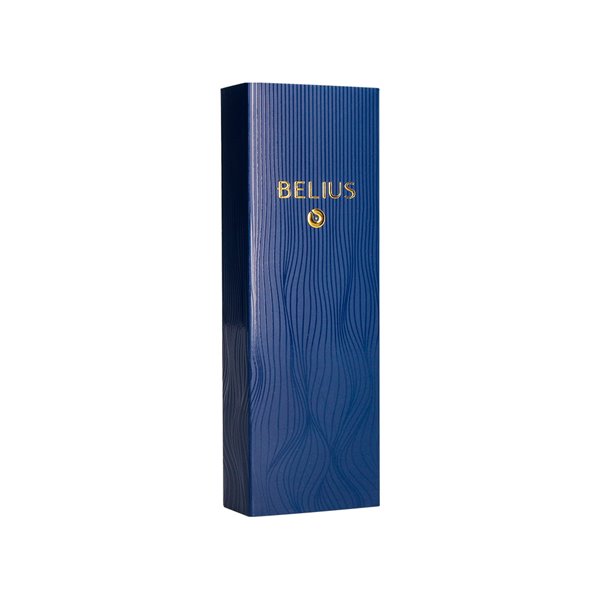 Pluma Belius Neptuno Aluminio Textura Wavy Color Azul Marino Tinta Azul Caja De Diseño