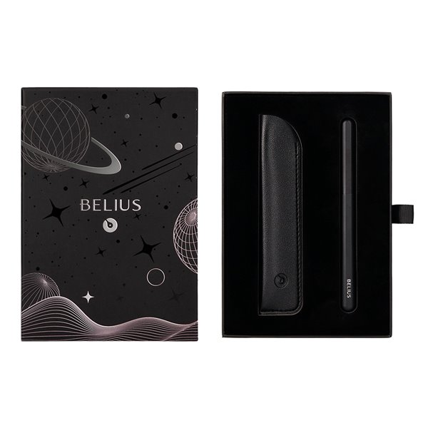 Roller Y Funda De Similpiel Belius Space B Color Minimalista Negro Tinta Azul Caja De Diseño