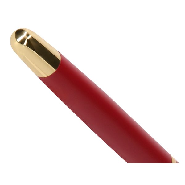 Boligrafo Belius Soiree Aluminio Color Art Deco Granate Y Dorado Tinta Azul Caja De Diseño
