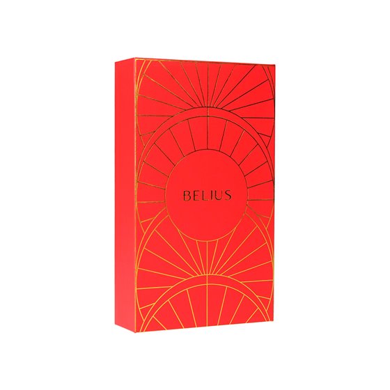 Boligrafo Y Estuche Belius Soiree Color Art Deco Granate Y Dorado Tinta Azul Caja De Diseño