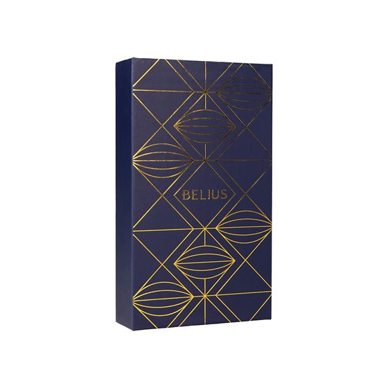 Boligrafo Y Estuche Belius Soiree Color Azul Marino Y Dorado Tinta Azul Caja De Diseño