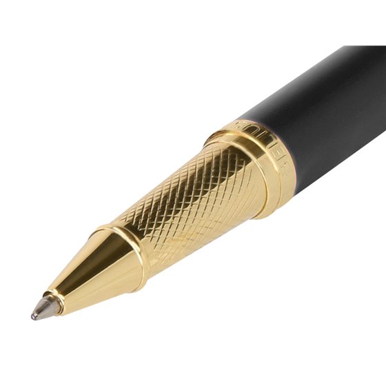 Boligrafo Y Estuche Belius Soiree Color Negro Y Dorado Tinta Azul Caja De Diseño