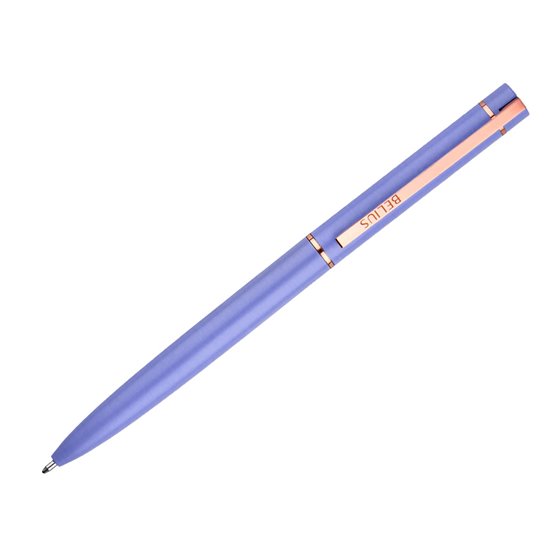 Boligrafo Belius Rose Aluminio Color Lavanda/Oro Rosa Tinta Azul Caja De Diseño