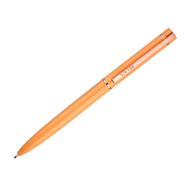Boligrafo Belius Rose Aluminio Color Naranja/Oro Rosa Tinta Azul Caja De Diseño
