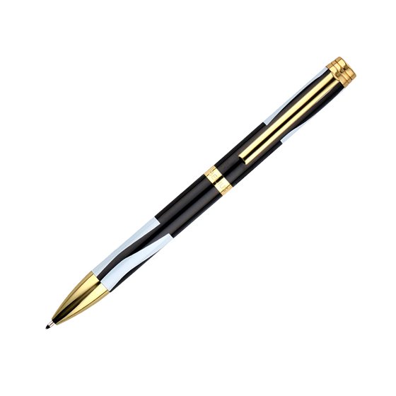 Boligrafo Belius Dualita Cuerpo Negro Color Blanco Tinta Azul Caja De Diseño