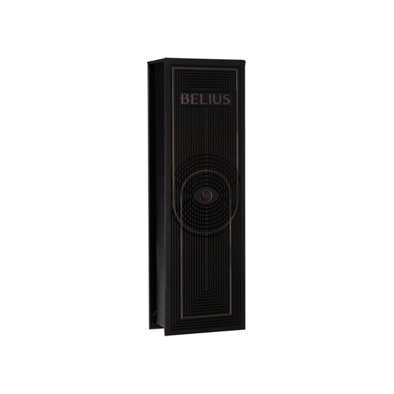 Boligrafo Belius Turbo Aluminio Color Negro Tinta Azul Caja De Diseño