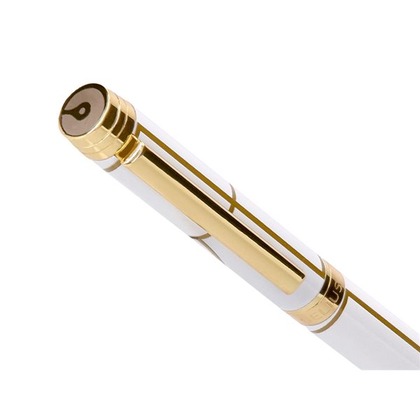 Boligrafo Belius Carte Blanche Color Y Blanco Dorado Tinta Azul Caja De Diseño