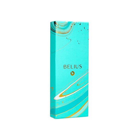 Boligrafo Belius Aqua Aluminio Color Turquesa Y Dorado Tinta Azul Caja De Diseño
