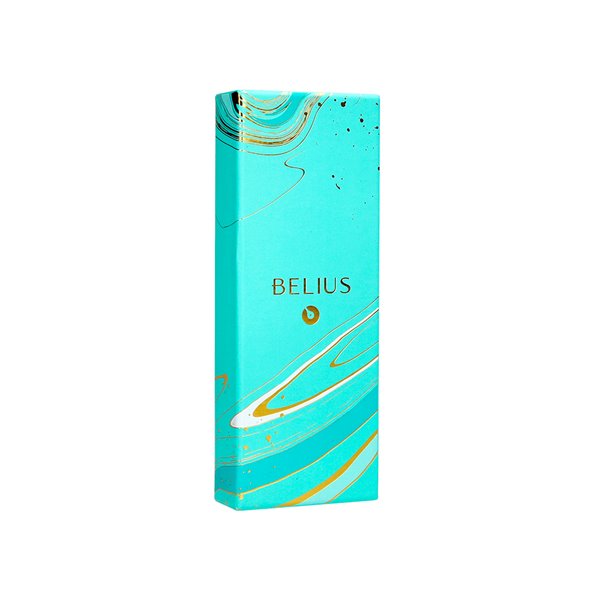 Boligrafo Belius Aqua Aluminio Color Turquesa Y Dorado Tinta Azul Caja De Diseño