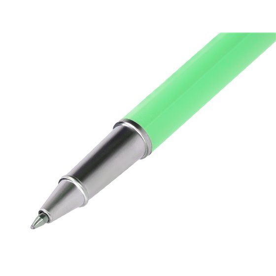 Juego Boligrafo Y Roller Belius Endless Summer Aluminio Color Verde Y Plateado Tinta Azul Caja De Diseño