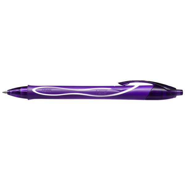 Boligrafo Bic Gelocity Quick Dry Retractil Tinta Gel Purpura Punta De 0,7 Mm