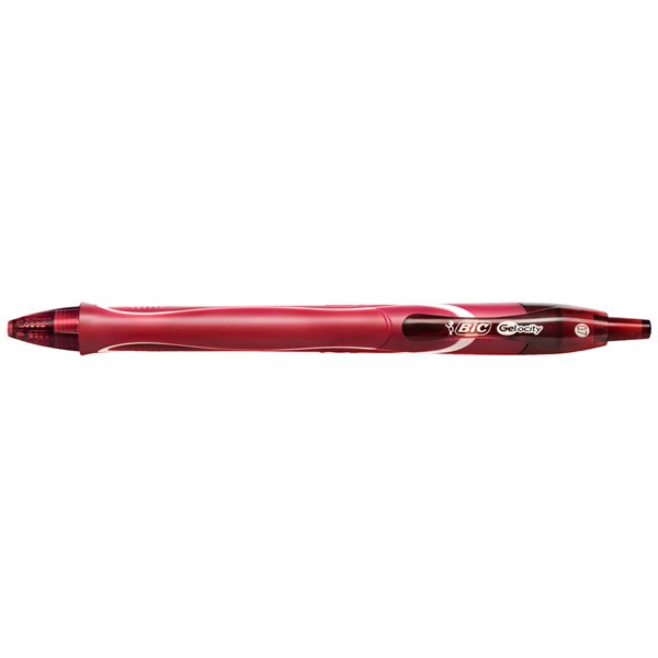Boligrafo Bic Gelocity Quick Dry Retractil Tinta Gel Rojo Punta De 0,7 Mm