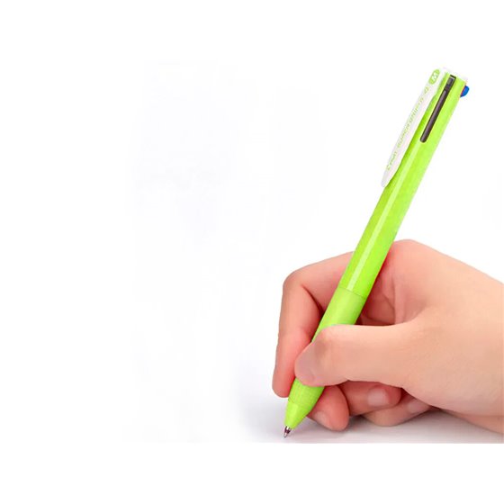 Boligrafo Pilot Super Grip G 4 Colores Retractil Sujecion De Caucho Tinta Base De Aceite Cuerpo Color Verde