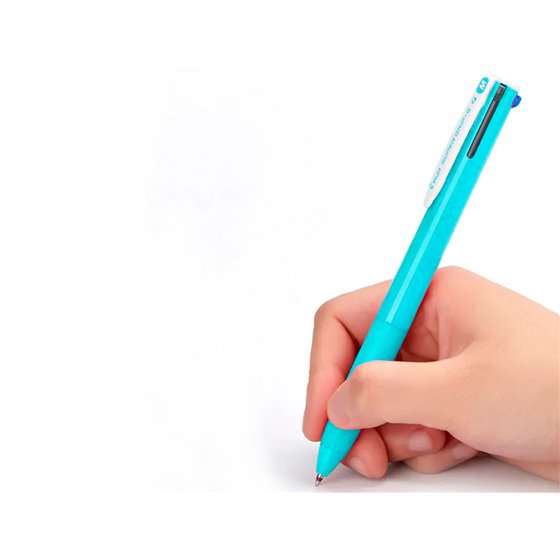 Boligrafo Pilot Super Grip G 4 Colores Retractil Sujecion De Caucho Tinta Base De Aceite Cuerpo Color Azul