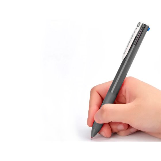 Boligrafo Pilot Super Grip G 4 Colores Retractil Sujecion De Caucho Tinta Base De Aceite Cuerpo Color Negro