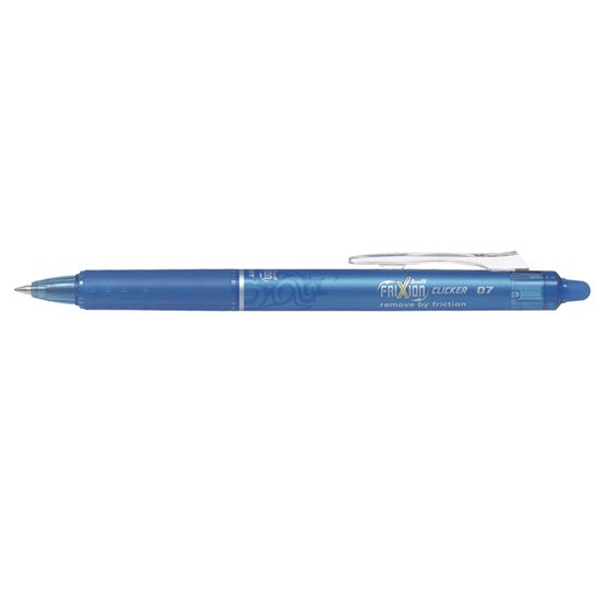 Boligrafo Pilot Frixion Clicker Borrable 0,7 Mm Color Azul Claro