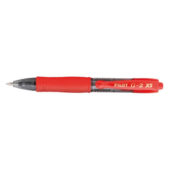 Boligrafo Pilot G-2 Pixie Rojo Tinta Gel Retractil Sujecion De Caucho