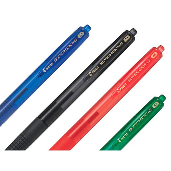 Boligrafo Pilot Super Grip G Verde Retractil Sujecion De Caucho Tinta Base De Aceite