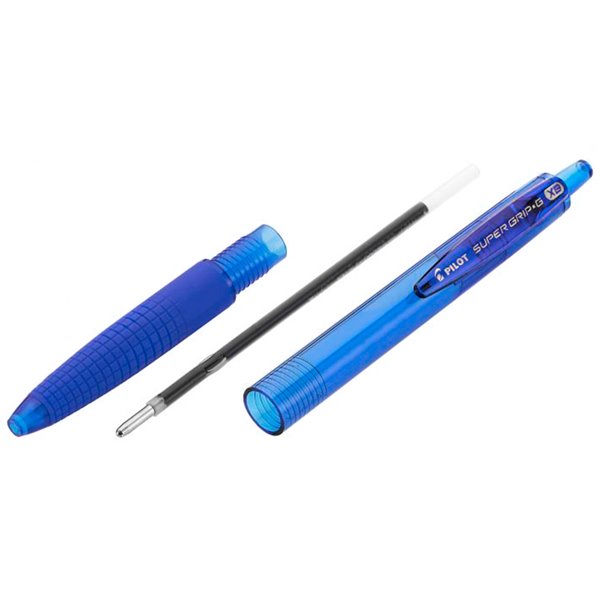 Boligrafo Pilot Super Grip G Azul Retractil Sujecion De Caucho Tinta Base De Aceite