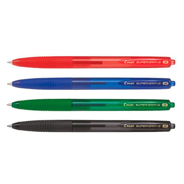 Boligrafo Pilot Super Grip G Azul Retractil Sujecion De Caucho Tinta Base De Aceite